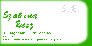 szabina rusz business card